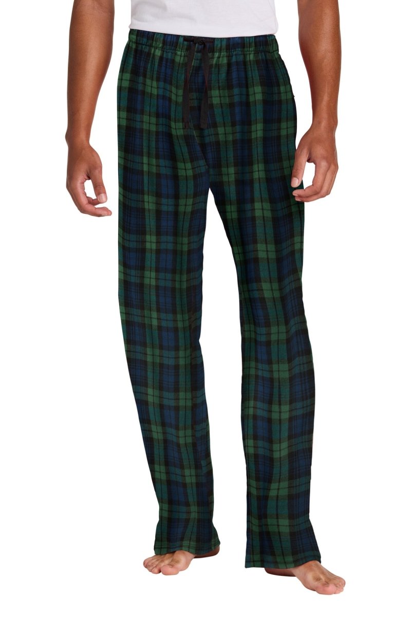 District Flannel Plaid Pant. DT1800 - District DT1800 Forest Green/ Team Navy Black Watch Plaid XS Flannel Pants