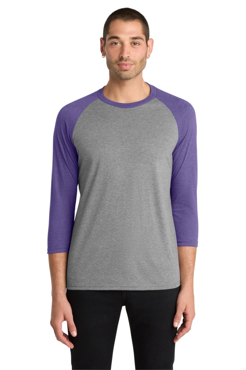 District ® Perfect Tri ® 3/4 - Sleeve Raglan. DM136 - District DM136 Purple Frost/ Grey Frost XS Raglan T-Shirts