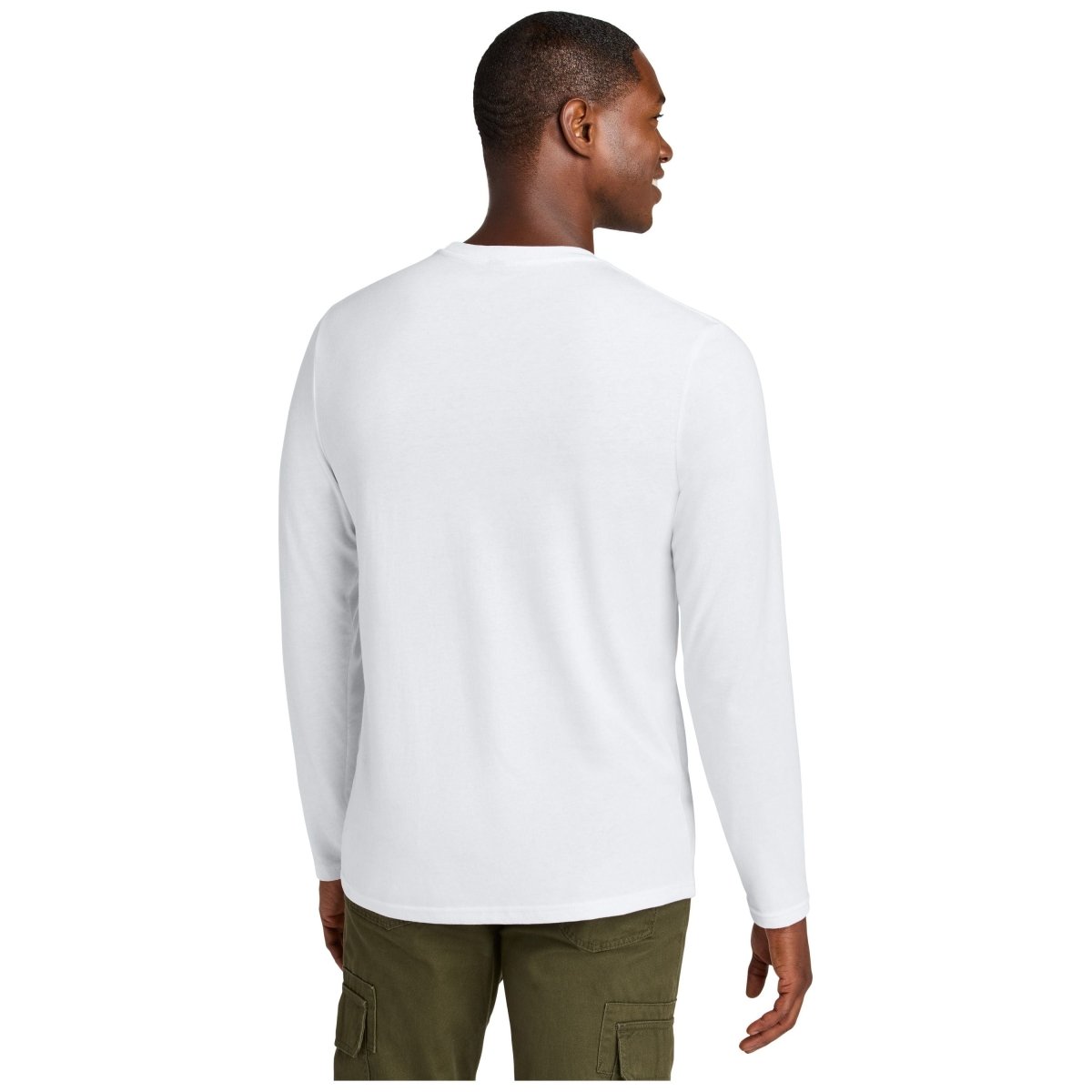 District® Perfect Weight® CVC Long Sleeve Tee - DT185 Bright White XS Long Sleeve T-Shirts