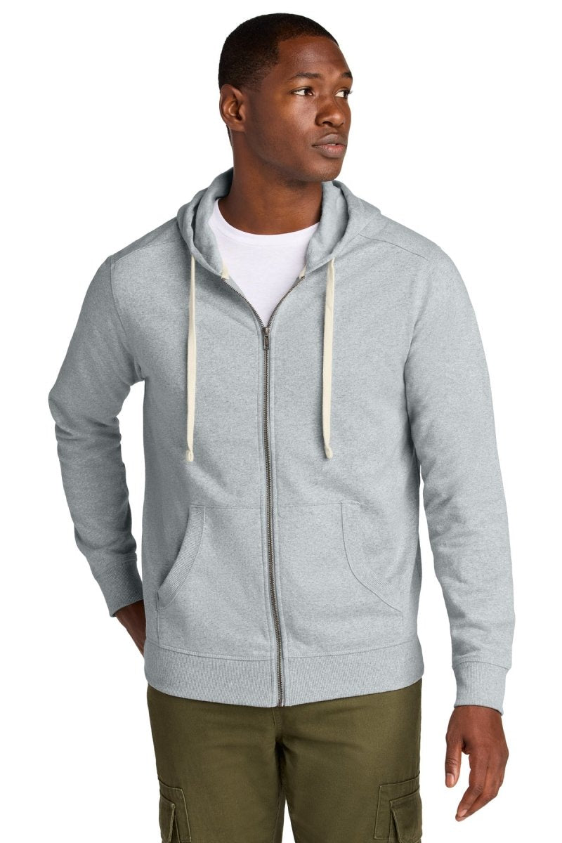 District ® Re - Fleece ™ Full - Zip Hoodie DT8102 - District DT8102 Light Heather Grey XS Zip Hoodies