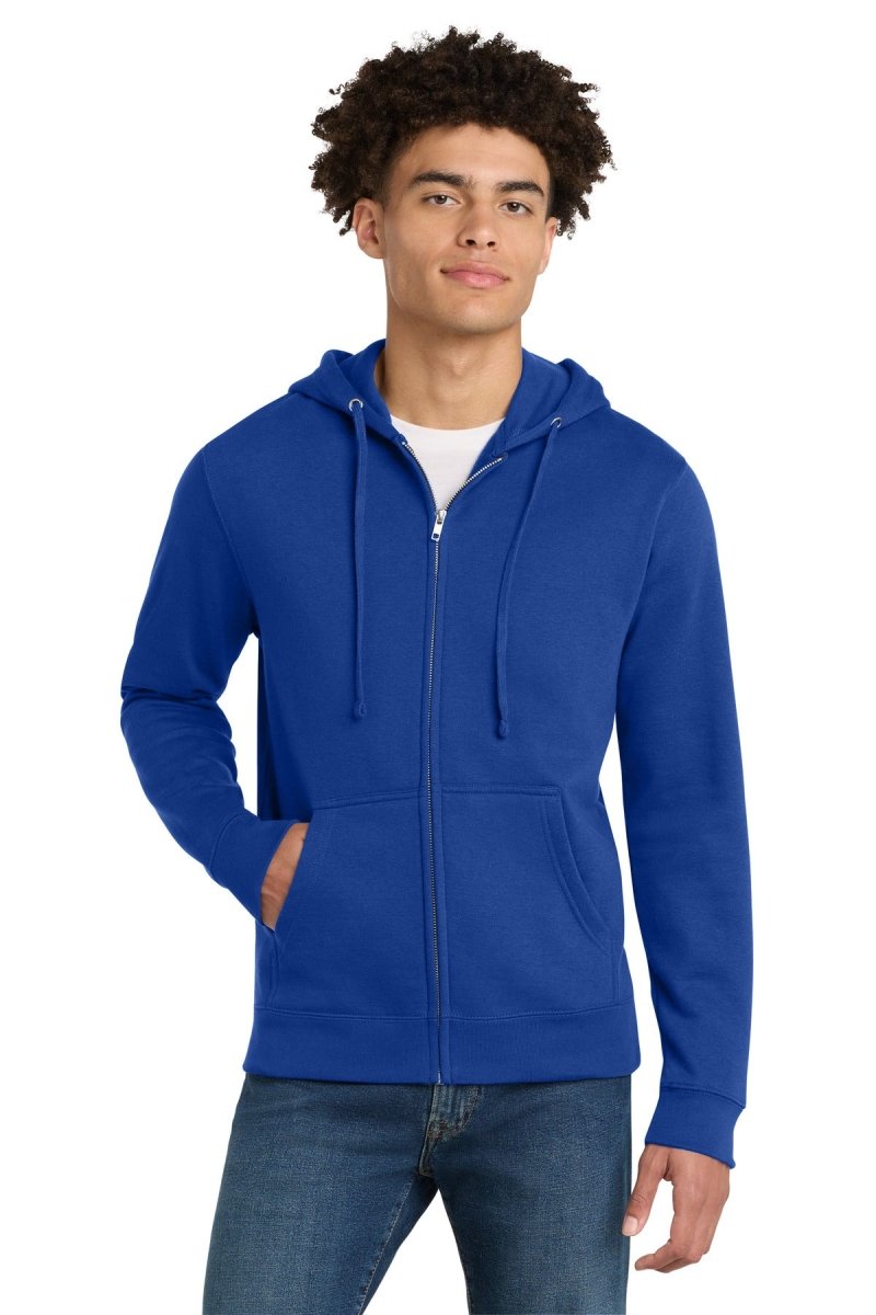 District ® V.I.T. ™ Fleece Full - Zip Hoodie DT6102 - District DT6102 Deep Royal XS Zip Hoodies
