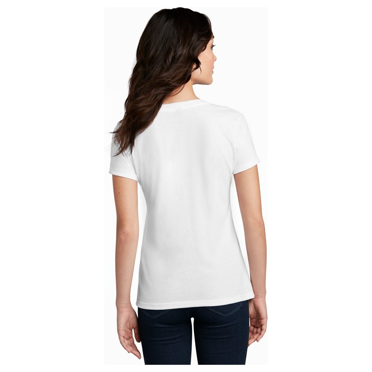District® Women’s Perfect Blend® CVC V - Neck Tee DM1190L Charcoal X - Small Short Sleeve T-Shirts