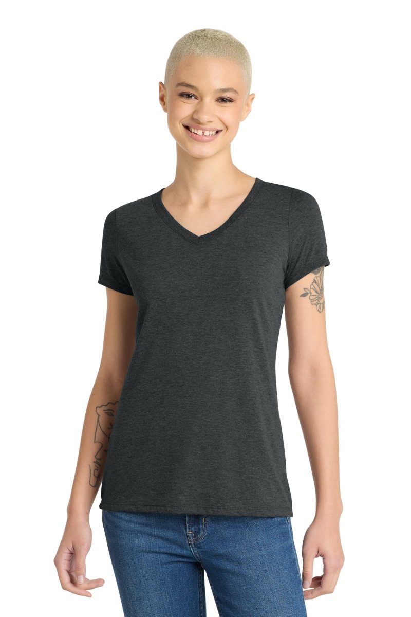 District ® Women's Perfect Tri ® V - Neck Tee. DM1350L - District DM1350L Black Frost XS Short Sleeve T-Shirts
