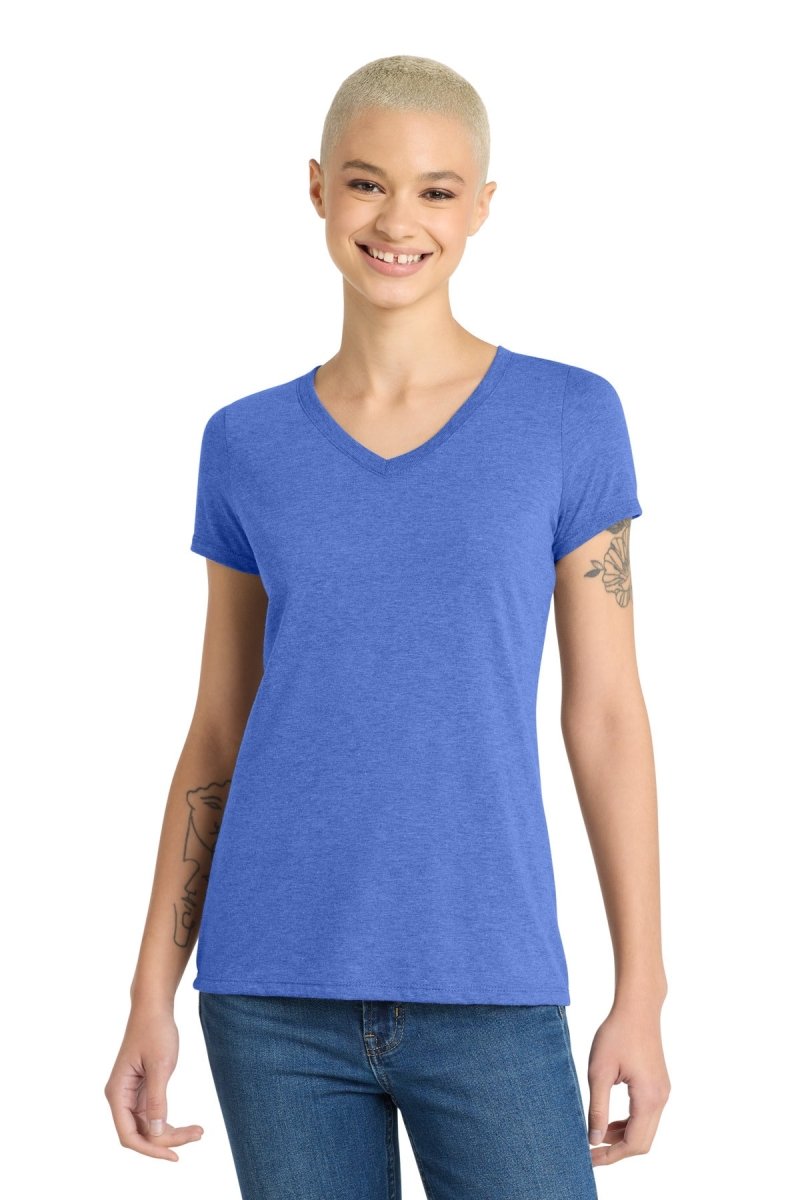District ® Women's Perfect Tri ® V - Neck Tee. DM1350L - District DM1350L Royal Frost XS Short Sleeve T-Shirts