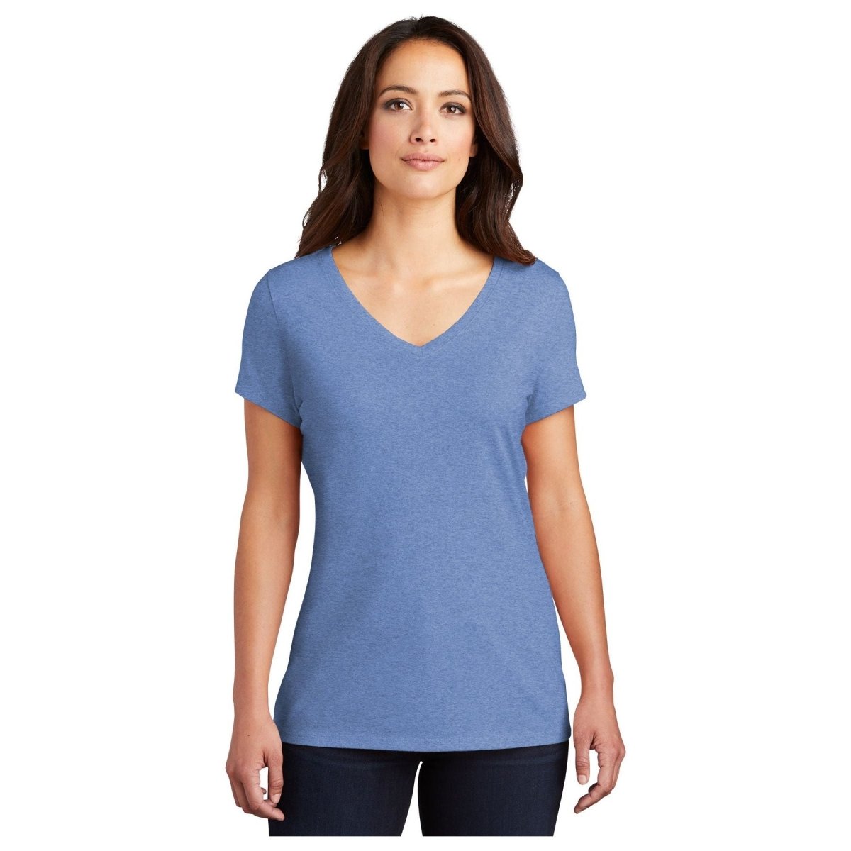 District® Women’s Perfect Tri® V - Neck Tee DM1350L - Maritime Frost Maritime Frost X - Small Short Sleeve T-Shirts