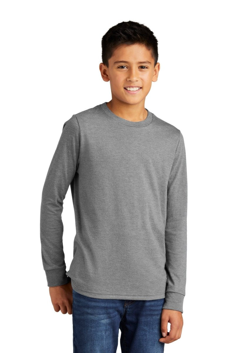District ® Youth Perfect Tri ® Long Sleeve Tee DT132Y - District DT132Y Grey Frost XS Youth Long Sleeve Tees
