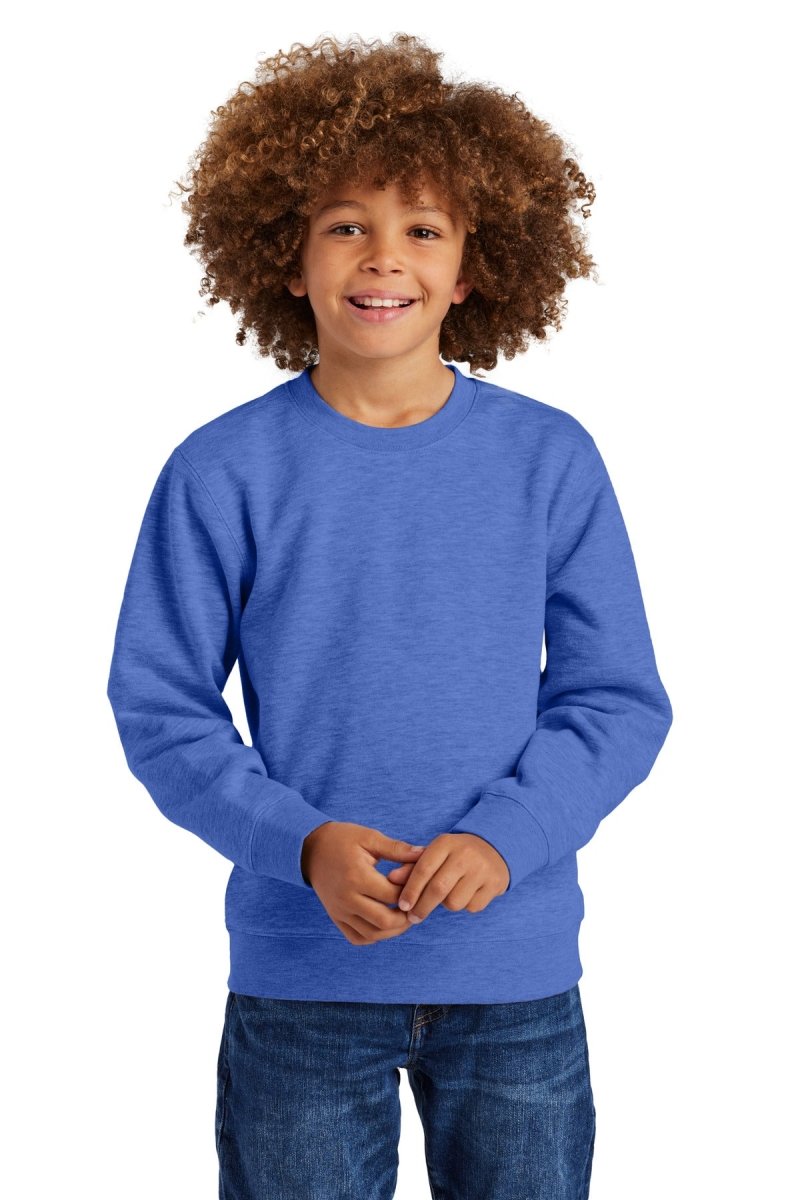 District ® Youth V.I.T. ™ Fleece Crew DT6104Y - District DT6104Y Royal Frost XS Sweatshirts/Fleece