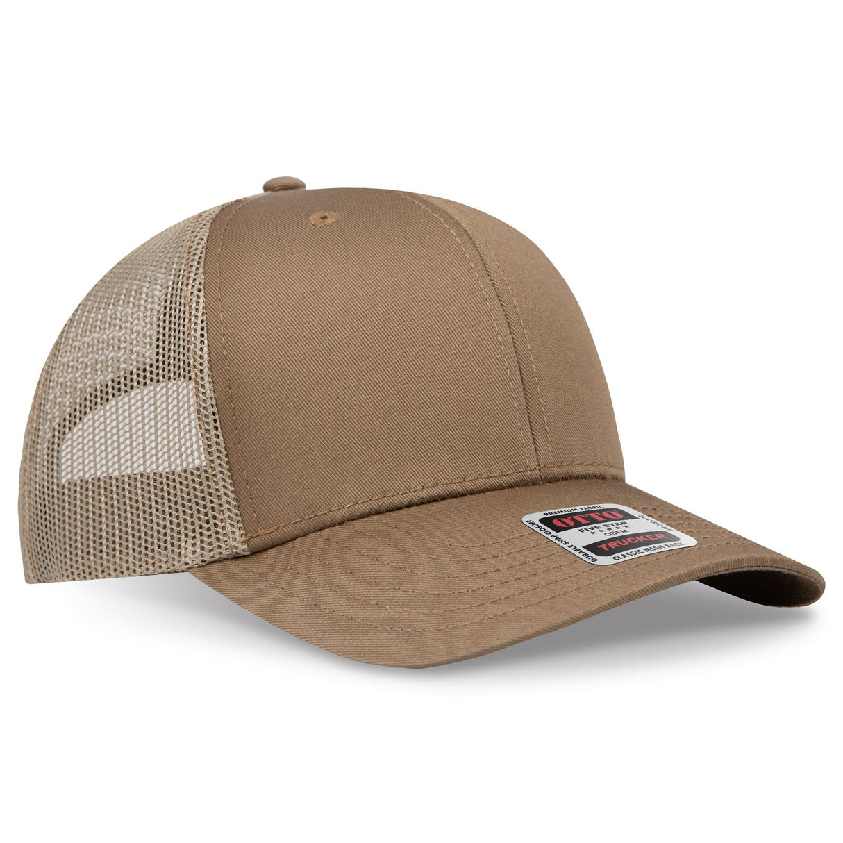 OTTO CAP 6 Panel Mid Profile Mesh Back Trucker Hat OTTO 112-1