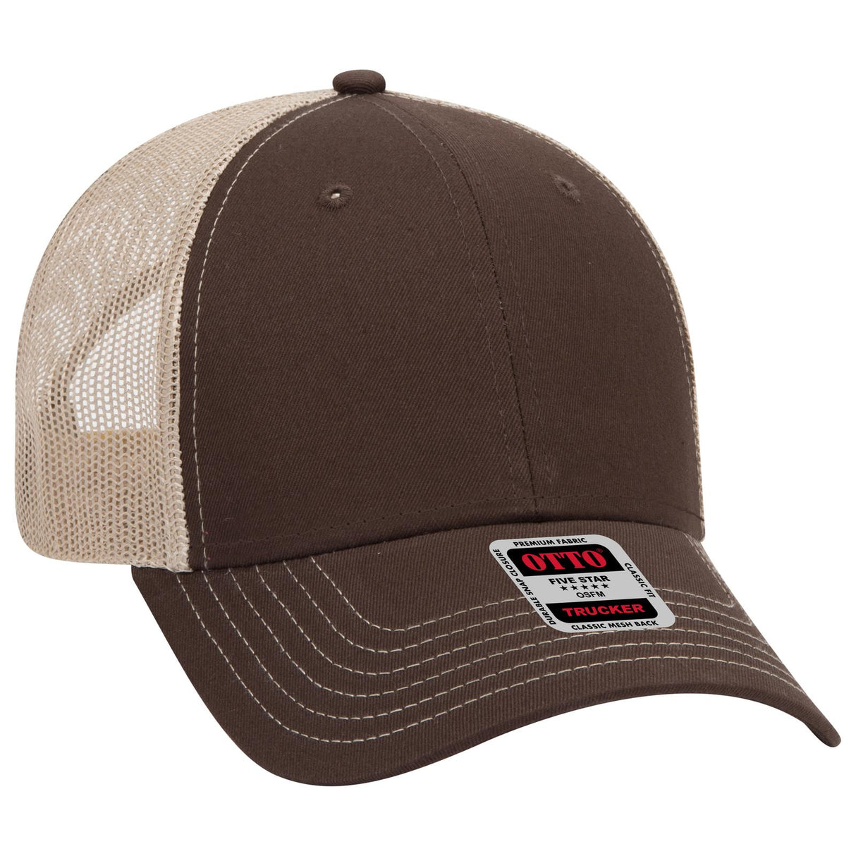 OTTO CAP 6 Panel Low Profile Mesh Back Trucker Hat OTTO 83-1239