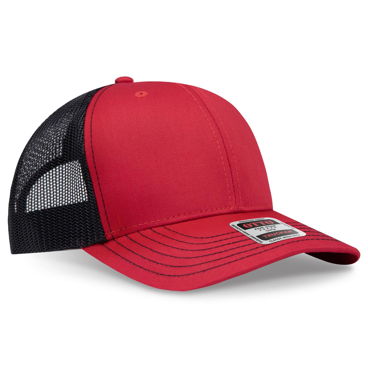 OTTO CAP 6 Panel Mid Profile Mesh Back Trucker Hat OTTO 112-1