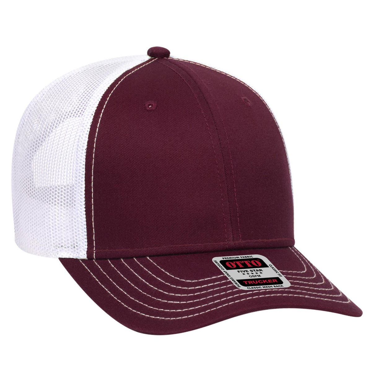 OTTO CAP 6 Panel Low Profile Mesh Back Trucker Hat OTTO 83-1239