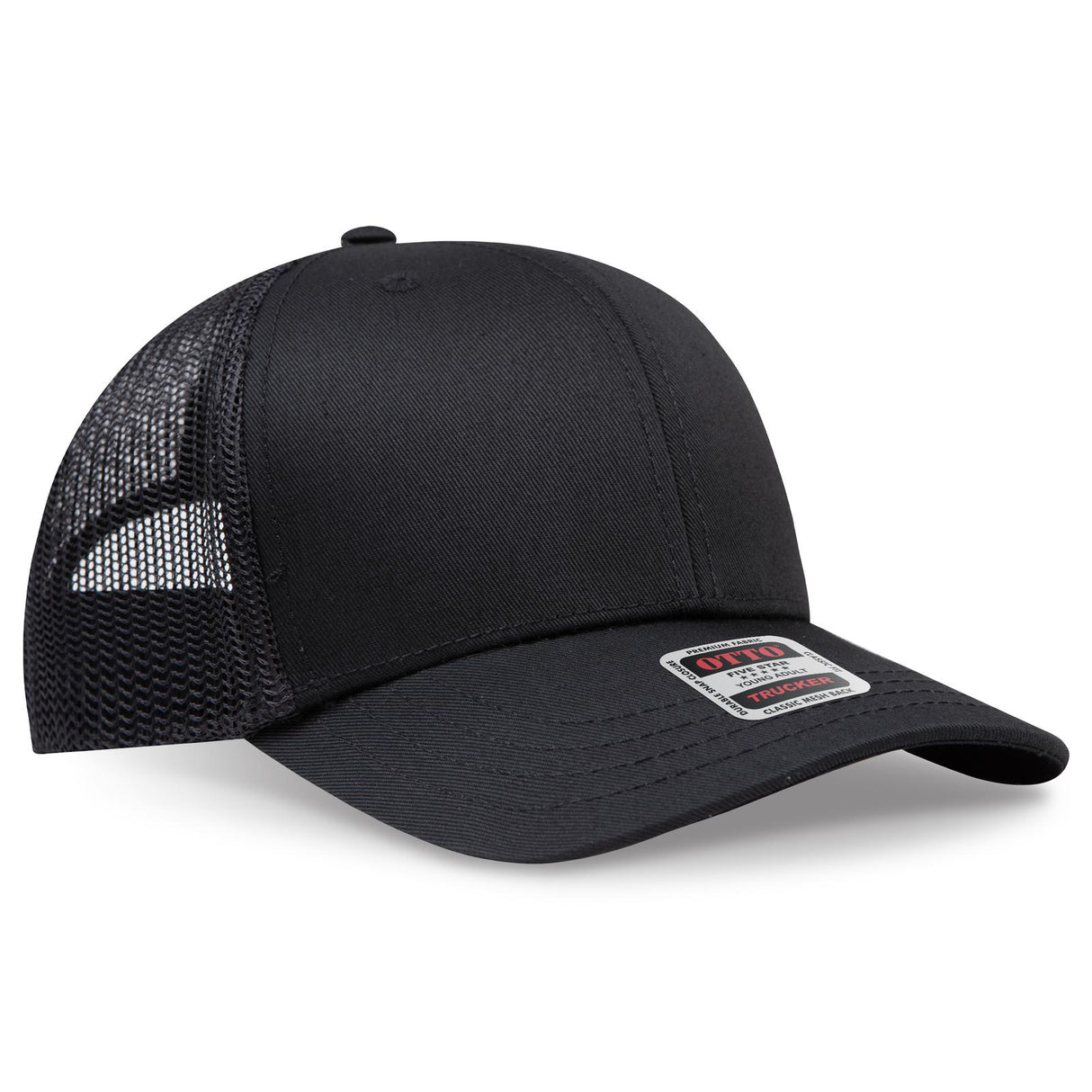 OTTO CAP 6 Panel Mid Profile Mesh Back Trucker Hat OTTO 112-1