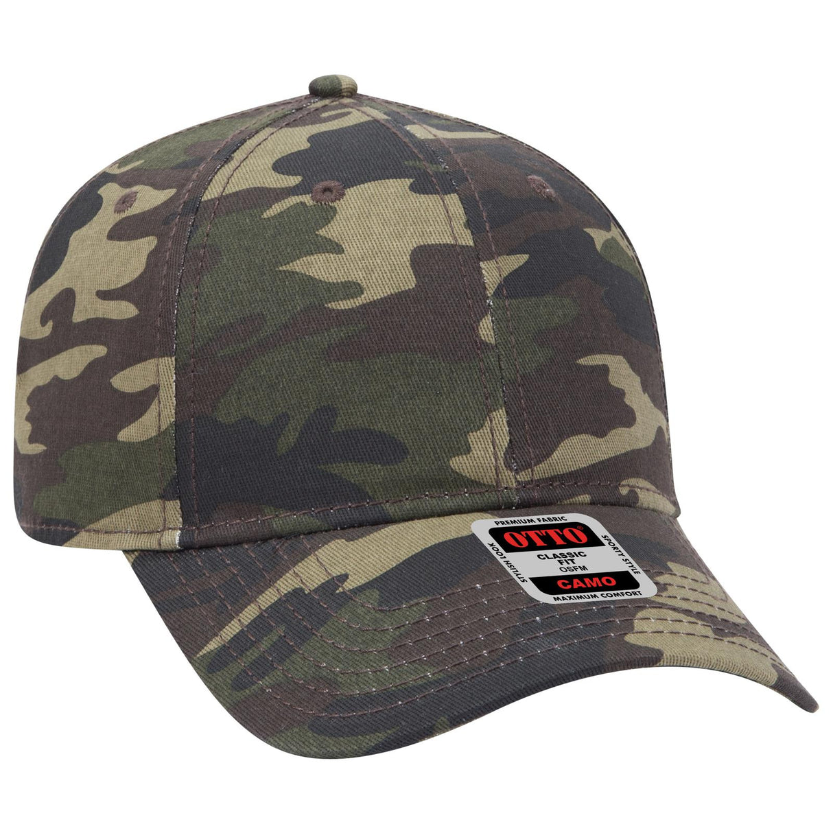 OTTO CAP Camouflage 6 Panel Low Profile Baseball Cap OTTO 78-353