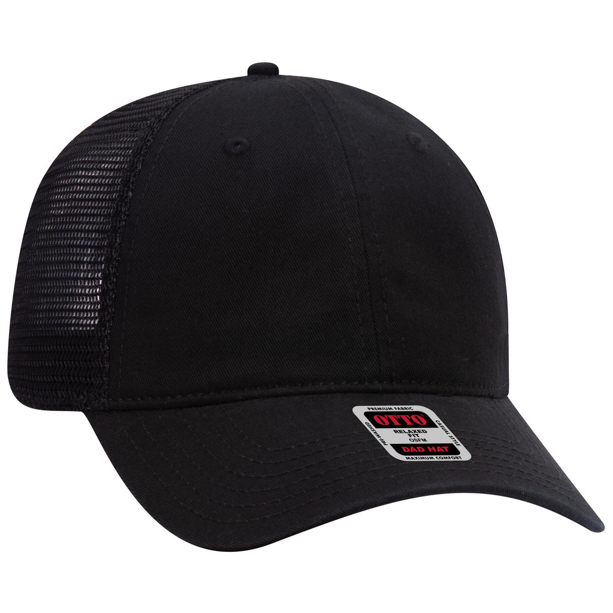 OTTO CAP 6 Panel Low Profile Mesh Back Trucker Dad Hat OTTO 121-858