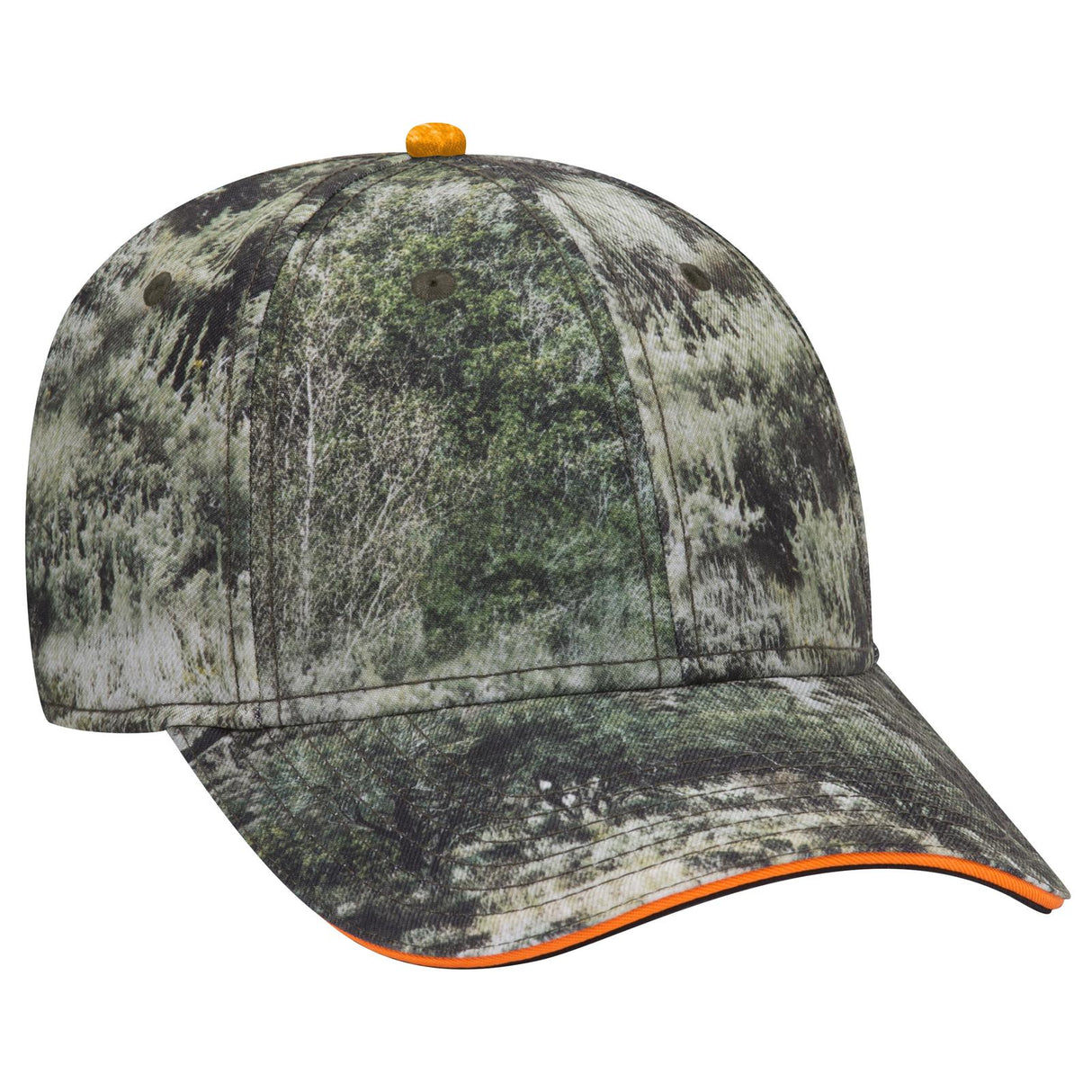 OTTO CAP Mossy Oak Camouflage Sandwich Visor 6 Panel Low Profile Baseball Cap OTTO 171-1294