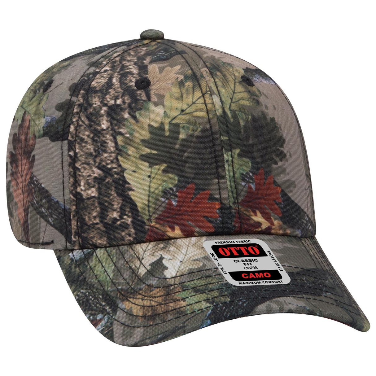 OTTO CAP Camouflage 6 Panel Low Profile Baseball Cap OTTO 103-1263