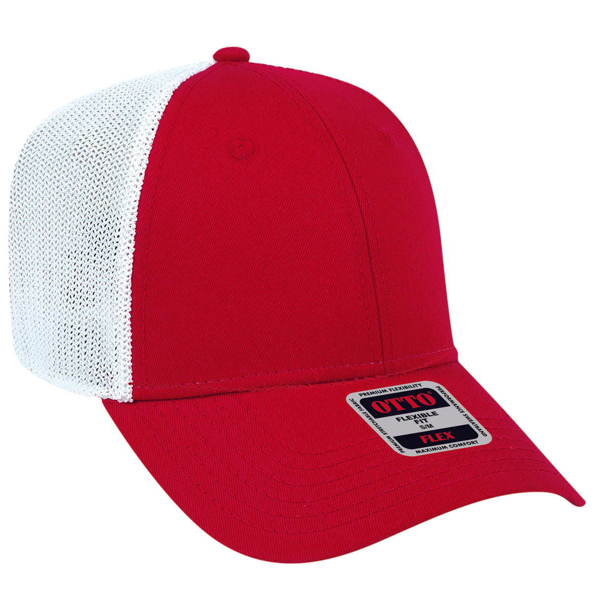 OTTO CAP "OTTO FLEX" Fitted 6 Panel Low Profile Mesh Back Trucker Hat OTTO 135-1230
