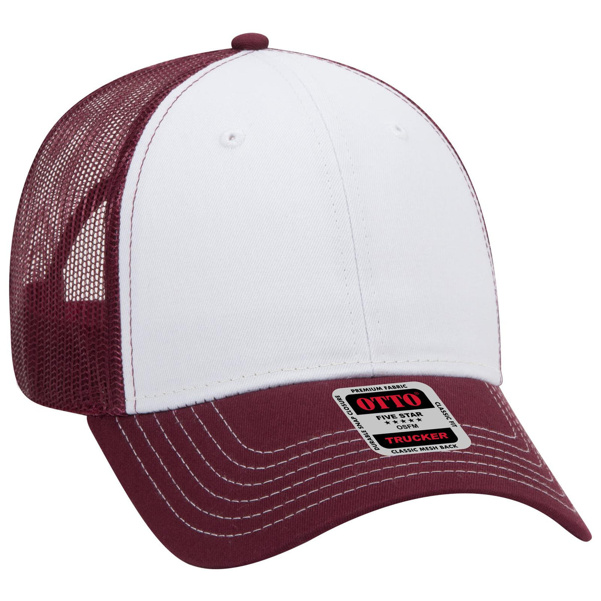 OTTO CAP 6 Panel Low Profile Mesh Back Trucker Hat OTTO 83-1239