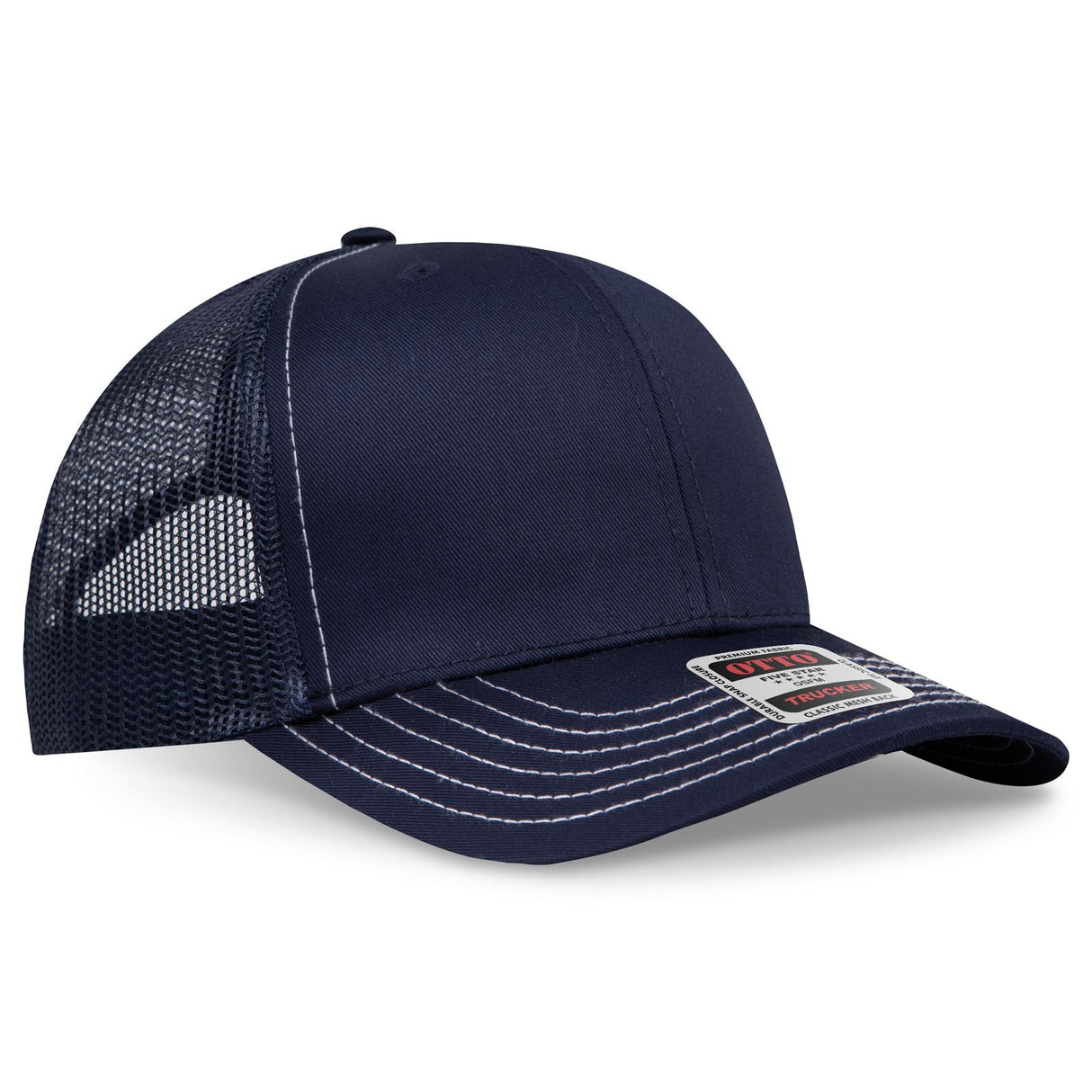 OTTO CAP 6 Panel Mid Profile Mesh Back Trucker Hat OTTO 112-1