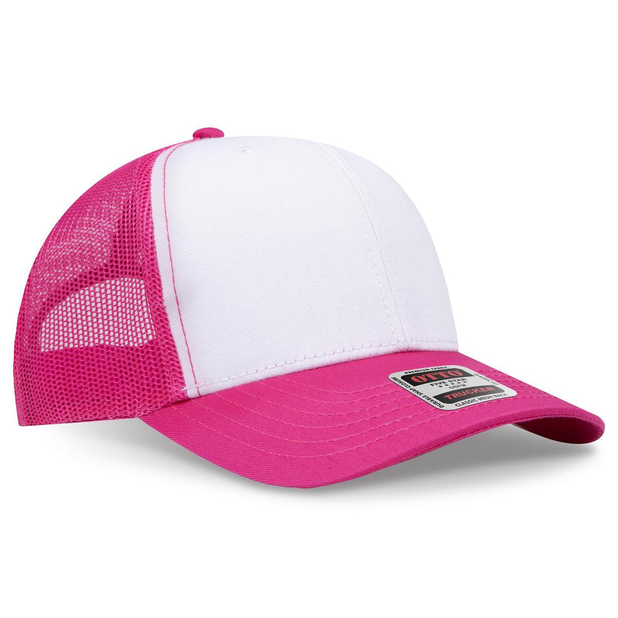 OTTO CAP 6 Panel Mid Profile Mesh Back Trucker Hat OTTO 112-1