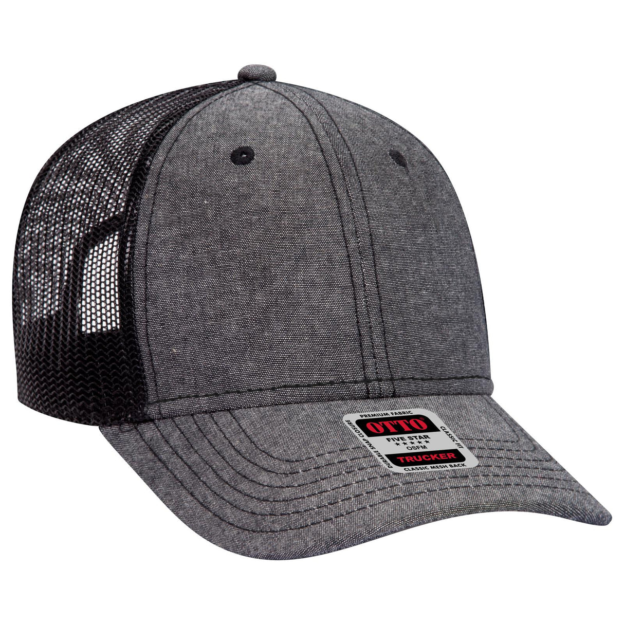 OTTO CAP 6 Panel Low Profile Mesh Back Trucker Hat OTTO 83-1239