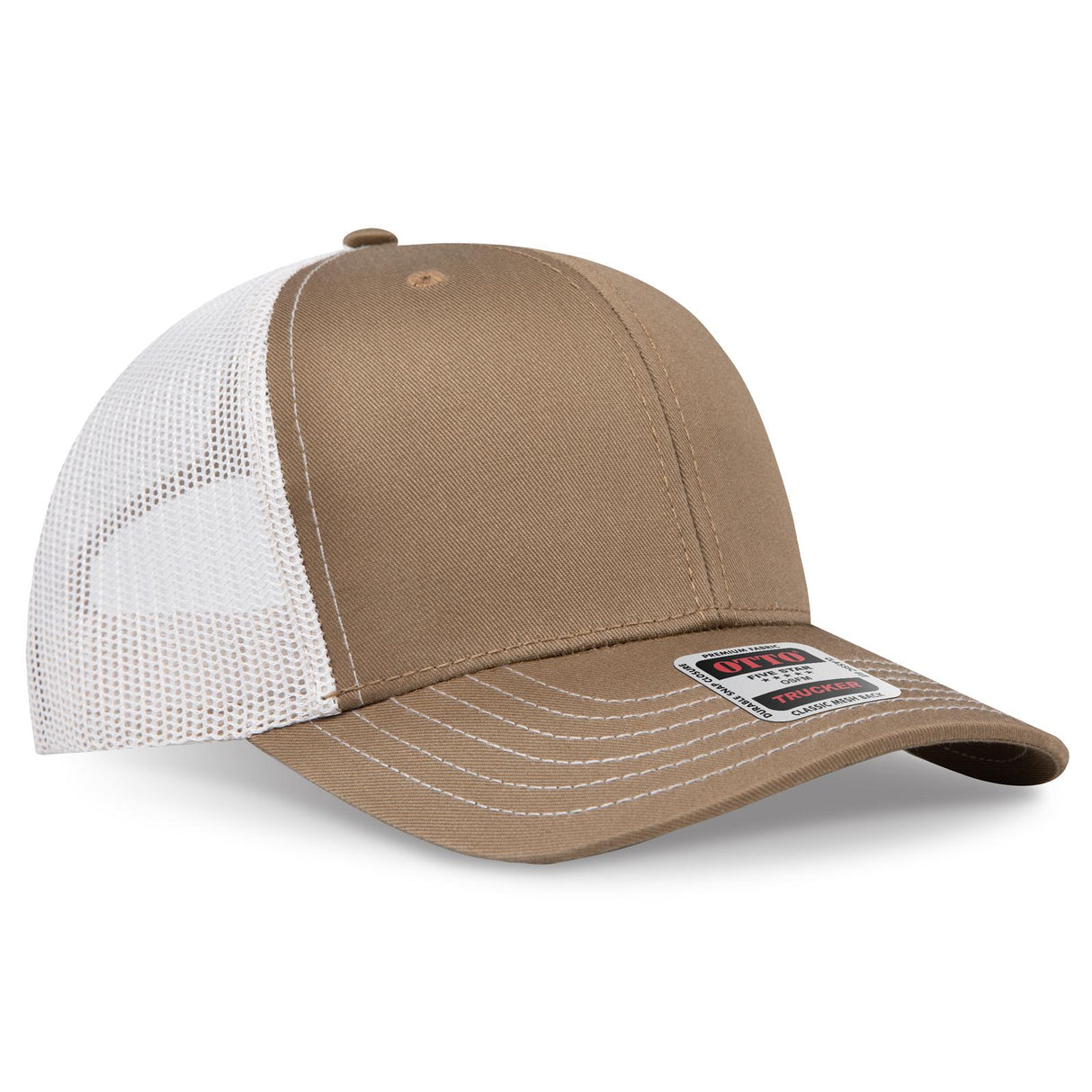 OTTO CAP 6 Panel Mid Profile Mesh Back Trucker Hat OTTO 112-1