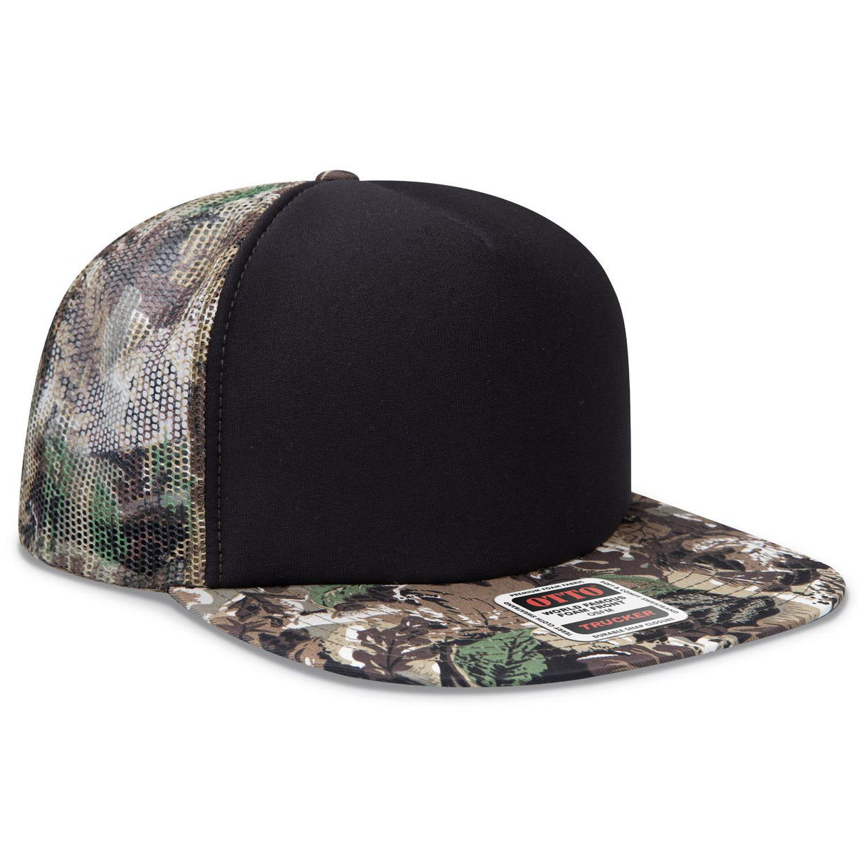 OTTO CAP "OTTO SNAP" 5 Panel High Crown Mesh Back Trucker Snapback Hat OTTO 132-1037