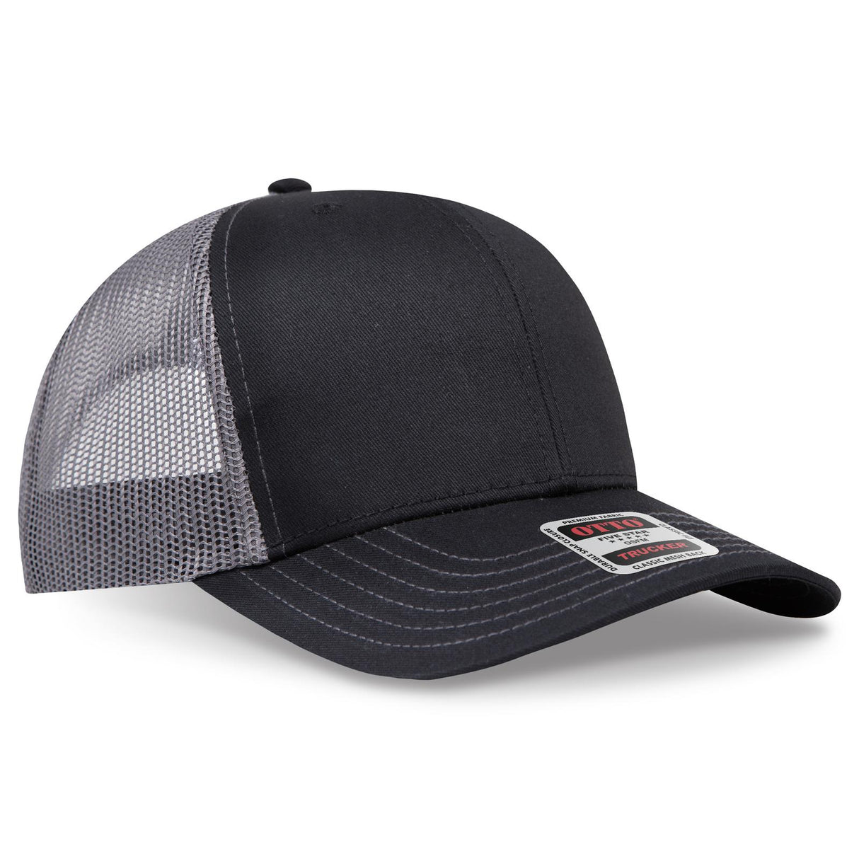 OTTO CAP 6 Panel Mid Profile Mesh Back Trucker Hat OTTO 112-1