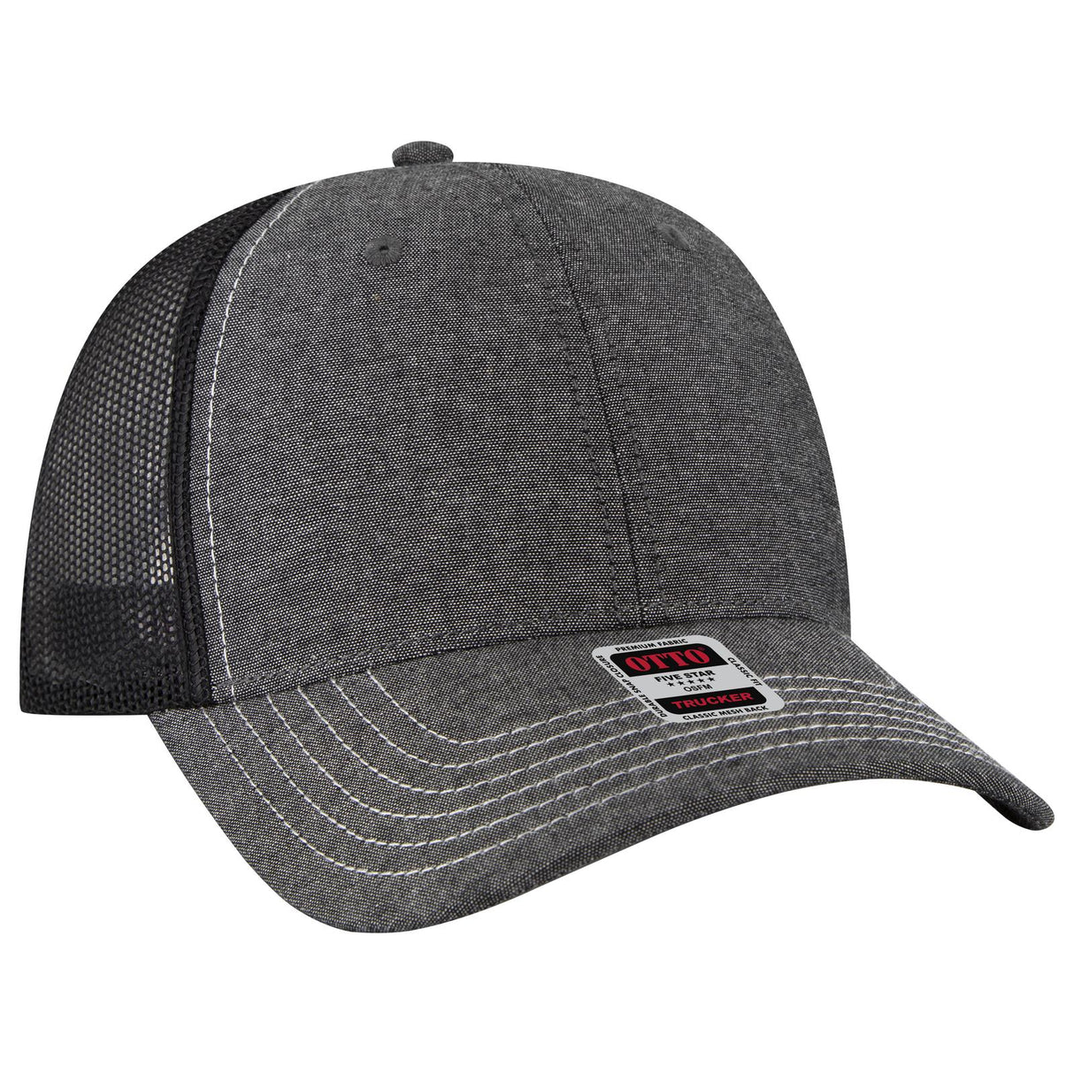 OTTO CAP 6 Panel Low Profile Mesh Back Trucker Hat OTTO 83-1239