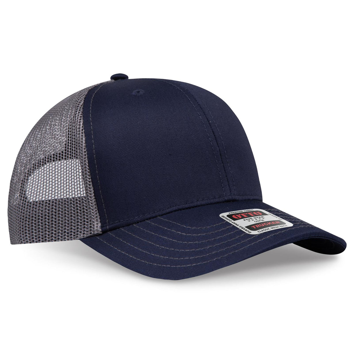 OTTO CAP 6 Panel Mid Profile Mesh Back Trucker Hat OTTO 112-1