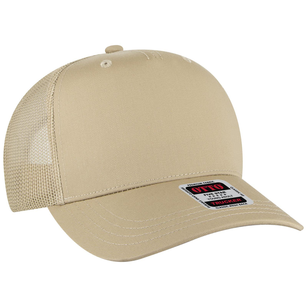 OTTO CAP 5 Panel Mid Profile Mesh Back Trucker Hat OTTO 32-285