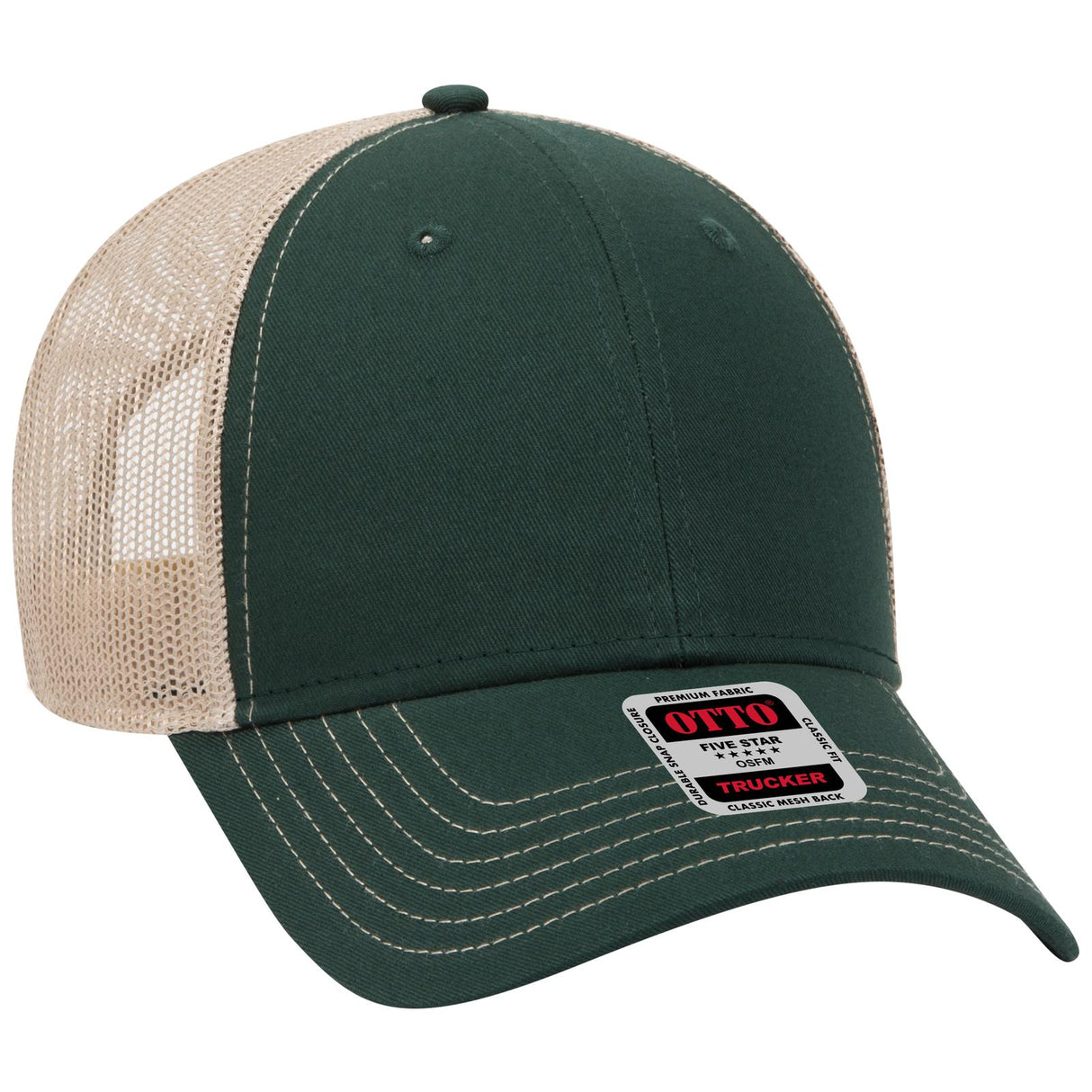 OTTO CAP 6 Panel Low Profile Mesh Back Trucker Hat OTTO 83-1239