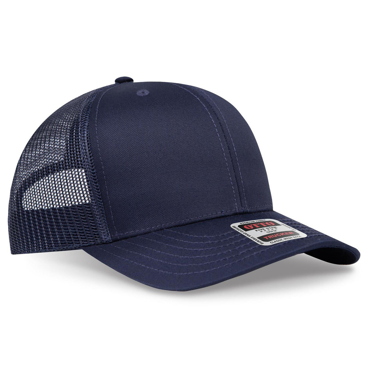 OTTO CAP 6 Panel Mid Profile Mesh Back Trucker Hat OTTO 112-1