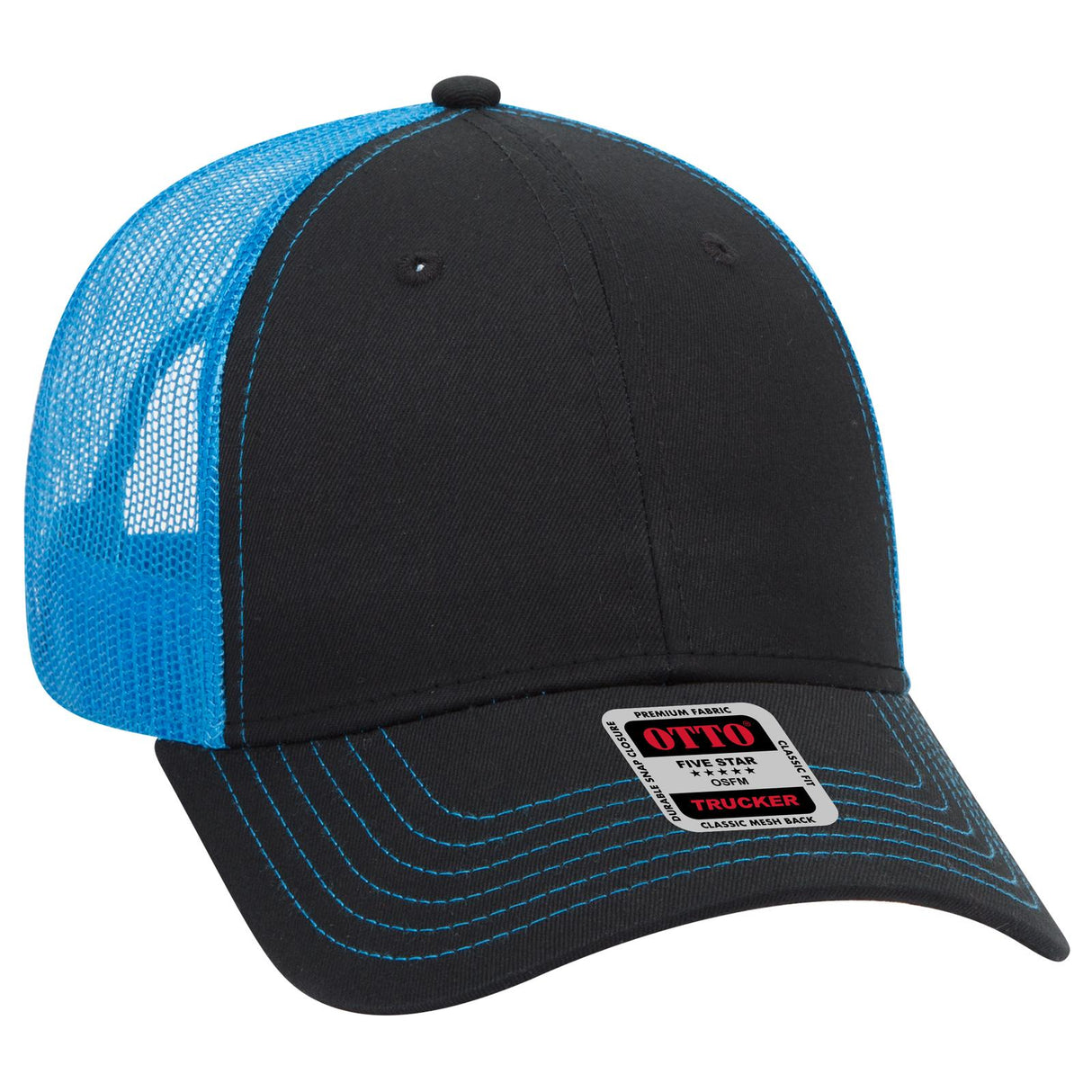 OTTO CAP 6 Panel Low Profile Mesh Back Trucker Hat OTTO 83-1239