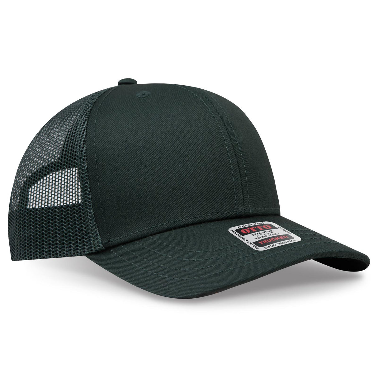 OTTO CAP 6 Panel Mid Profile Mesh Back Trucker Hat OTTO 112-1