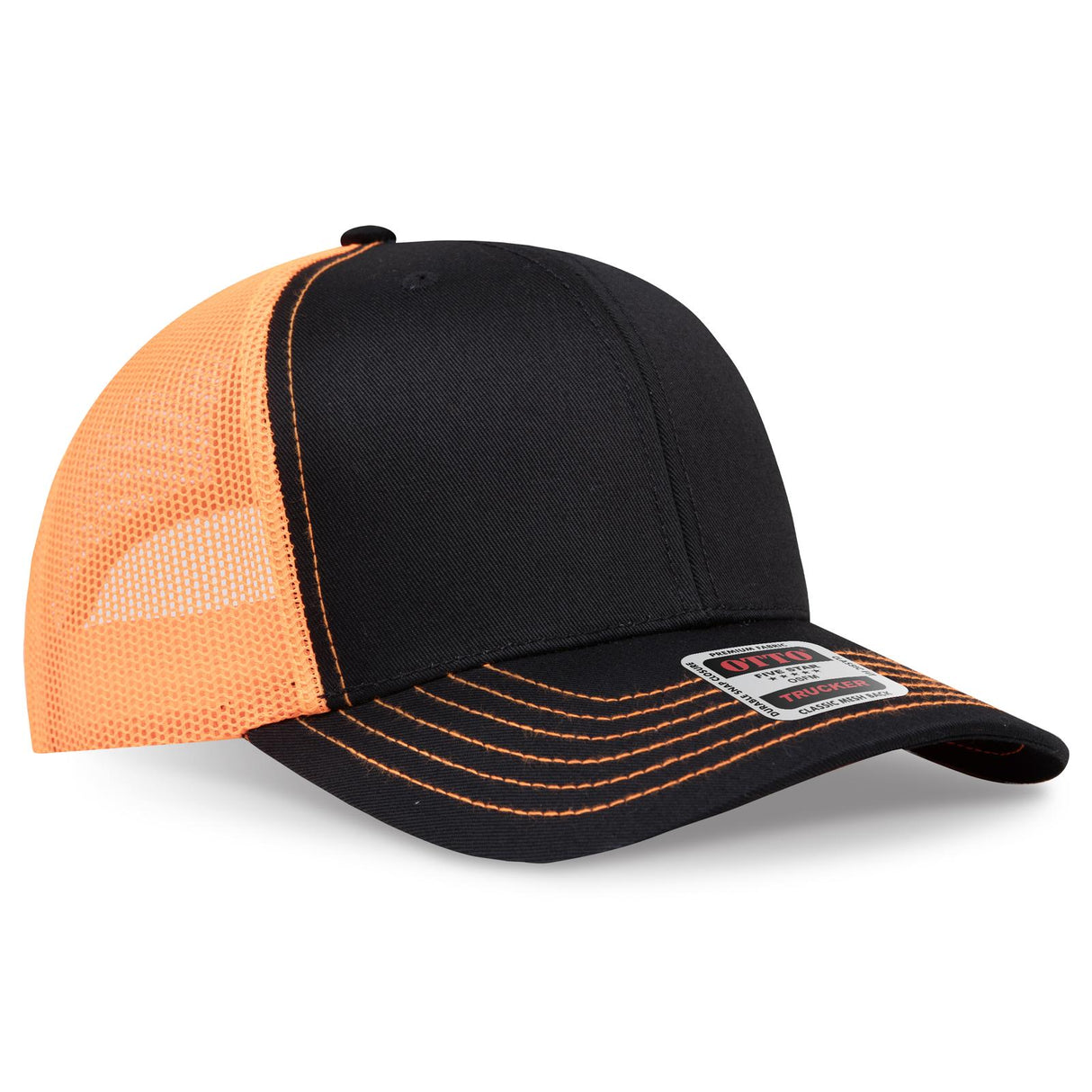 OTTO CAP 6 Panel Mid Profile Mesh Back Trucker Hat OTTO 112-1