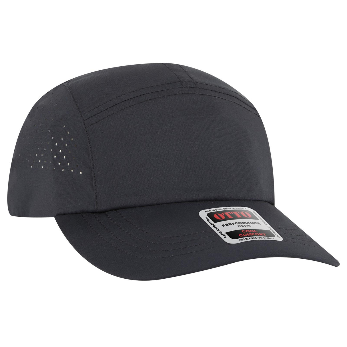 OTTO CAP 5 Panel Running Hat w/ Elastic Soft Visor OTTO 133-1