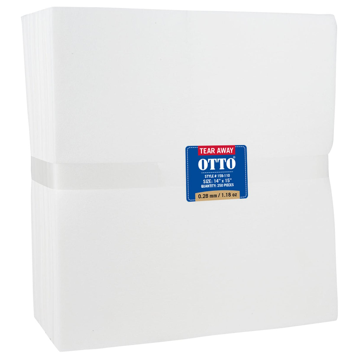 OTTO Embroidery Stabilizer Backing Tear Away Sheets OTTO 159-110