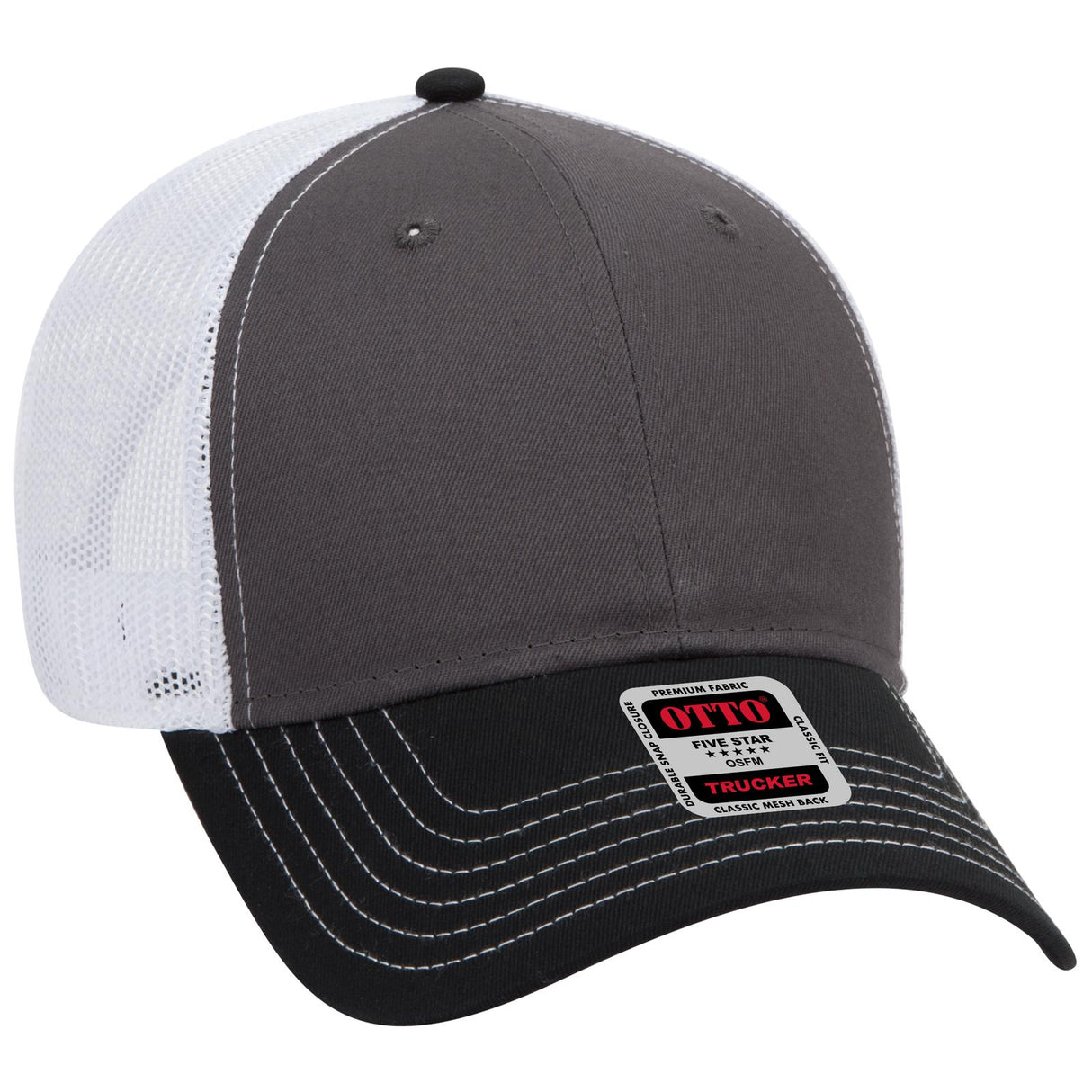 OTTO CAP 6 Panel Low Profile Mesh Back Trucker Hat OTTO 83-1239
