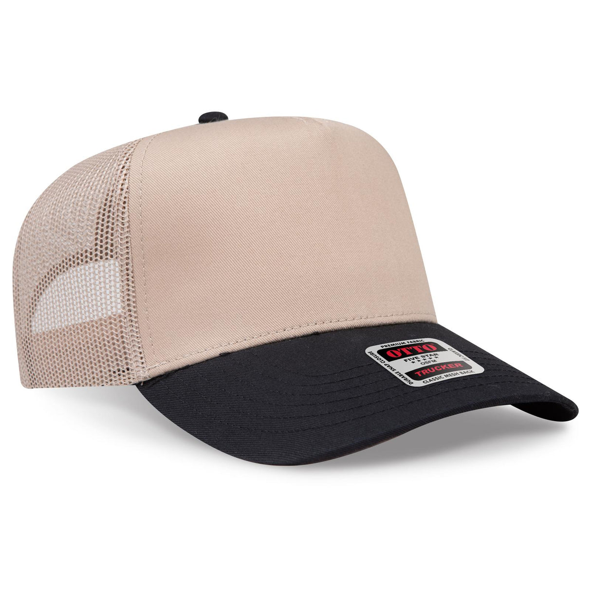 OTTO CAP 5 Panel Mid Profile Mesh Back Trucker Hat OTTO 32-285