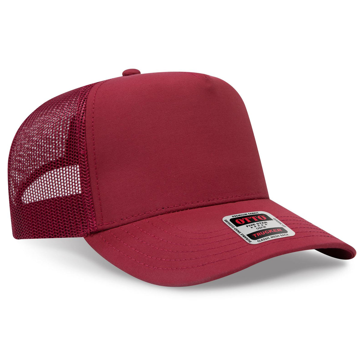 OTTO CAP 5 Panel Mid Profile Mesh Back Trucker Hat OTTO 32-285