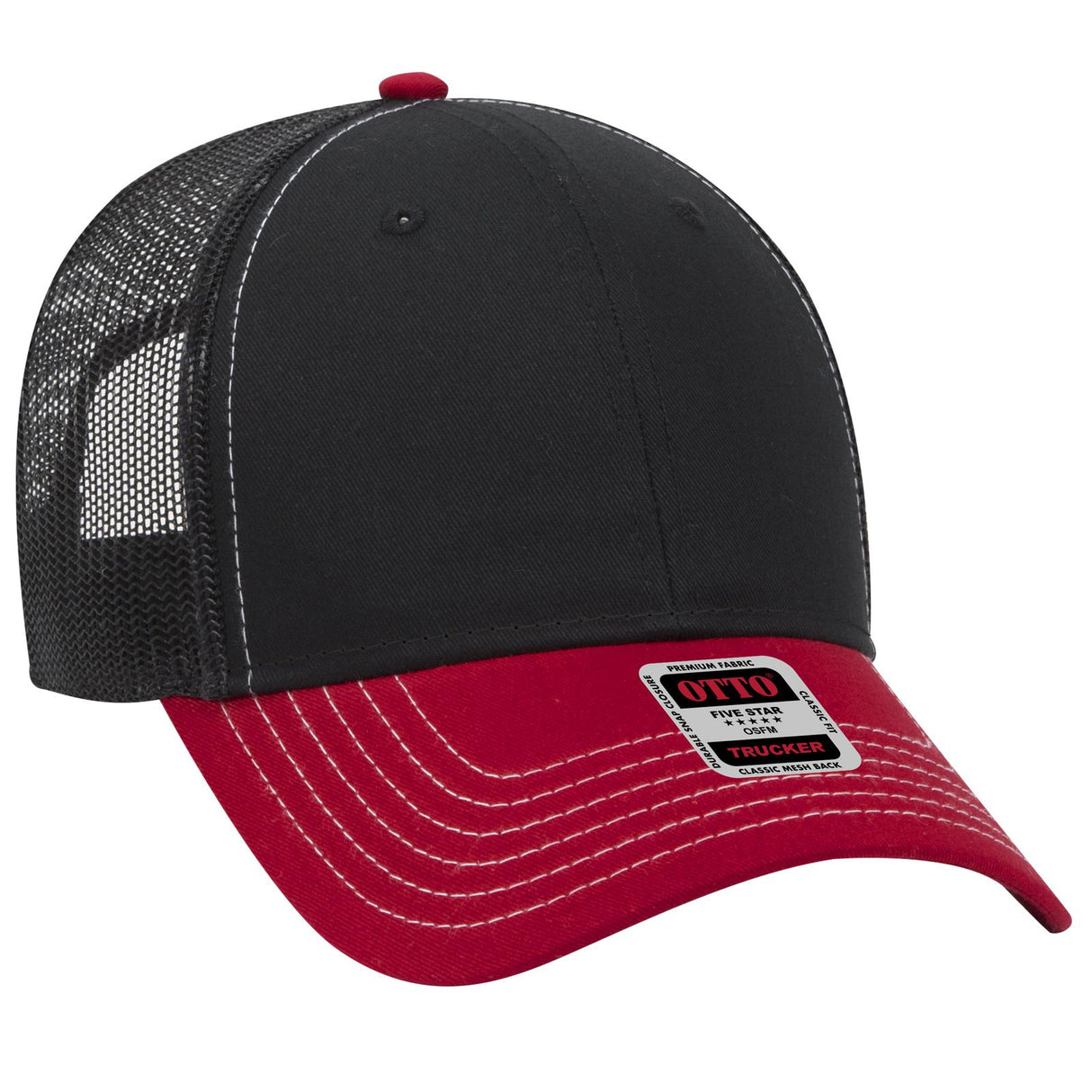 OTTO CAP 6 Panel Low Profile Mesh Back Trucker Hat OTTO 83-1239