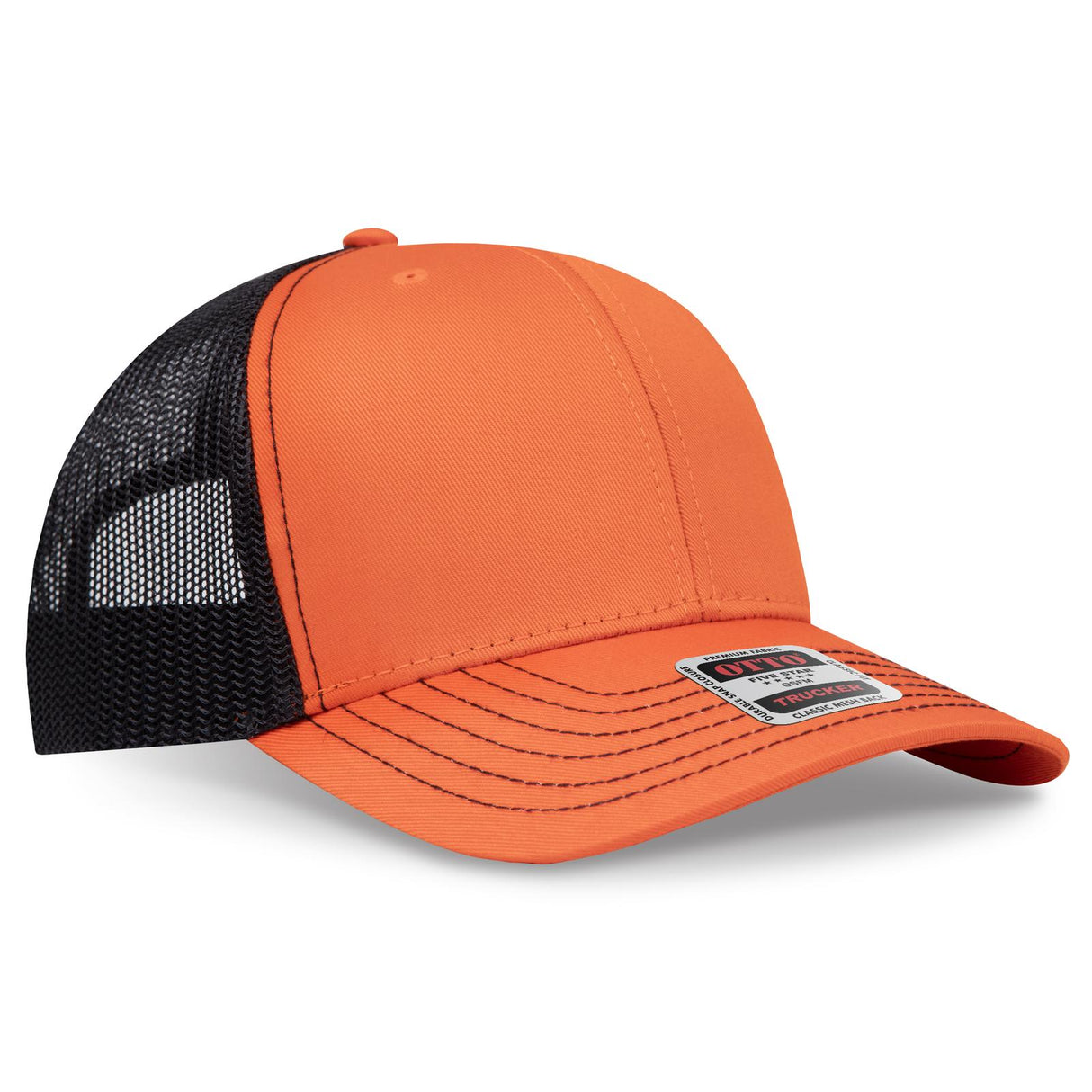 OTTO CAP 6 Panel Mid Profile Mesh Back Trucker Hat OTTO 112-1