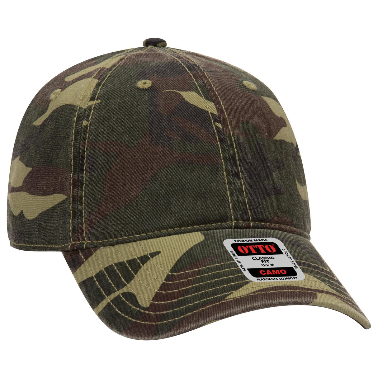 OTTO CAP Camouflage 6 Panel Low Profile Baseball Cap OTTO 103-713