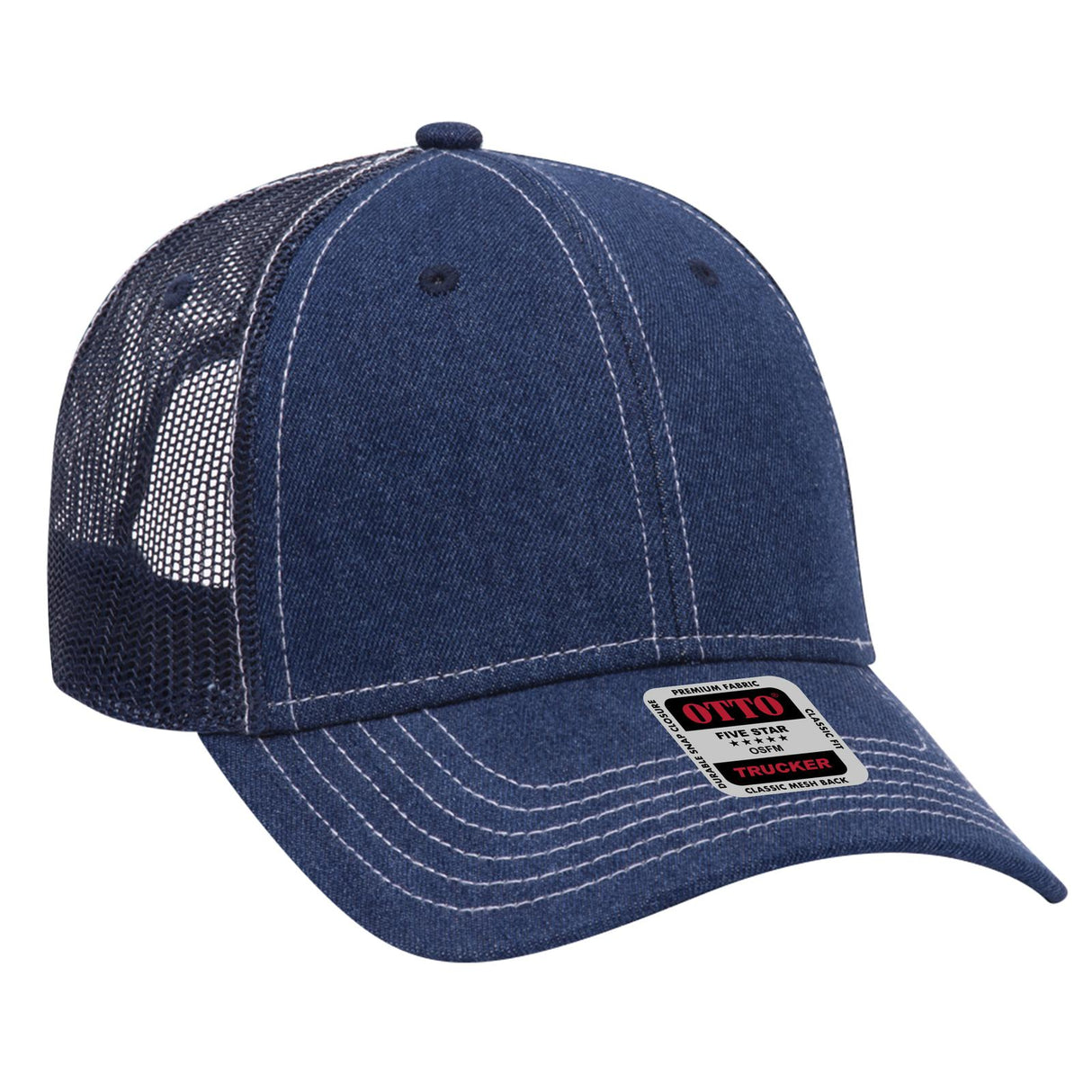 OTTO CAP 6 Panel Low Profile Mesh Back Trucker Hat OTTO 83-509