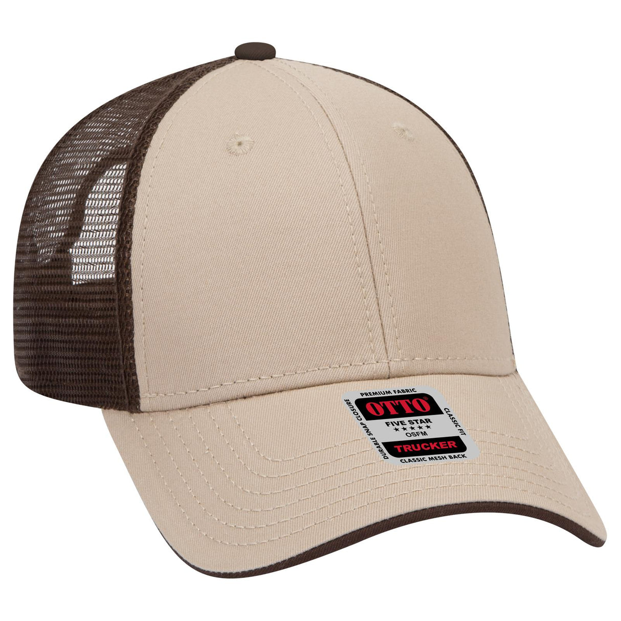 OTTO CAP 6 Panel Low Profile Mesh Back Trucker Hat OTTO 122-945