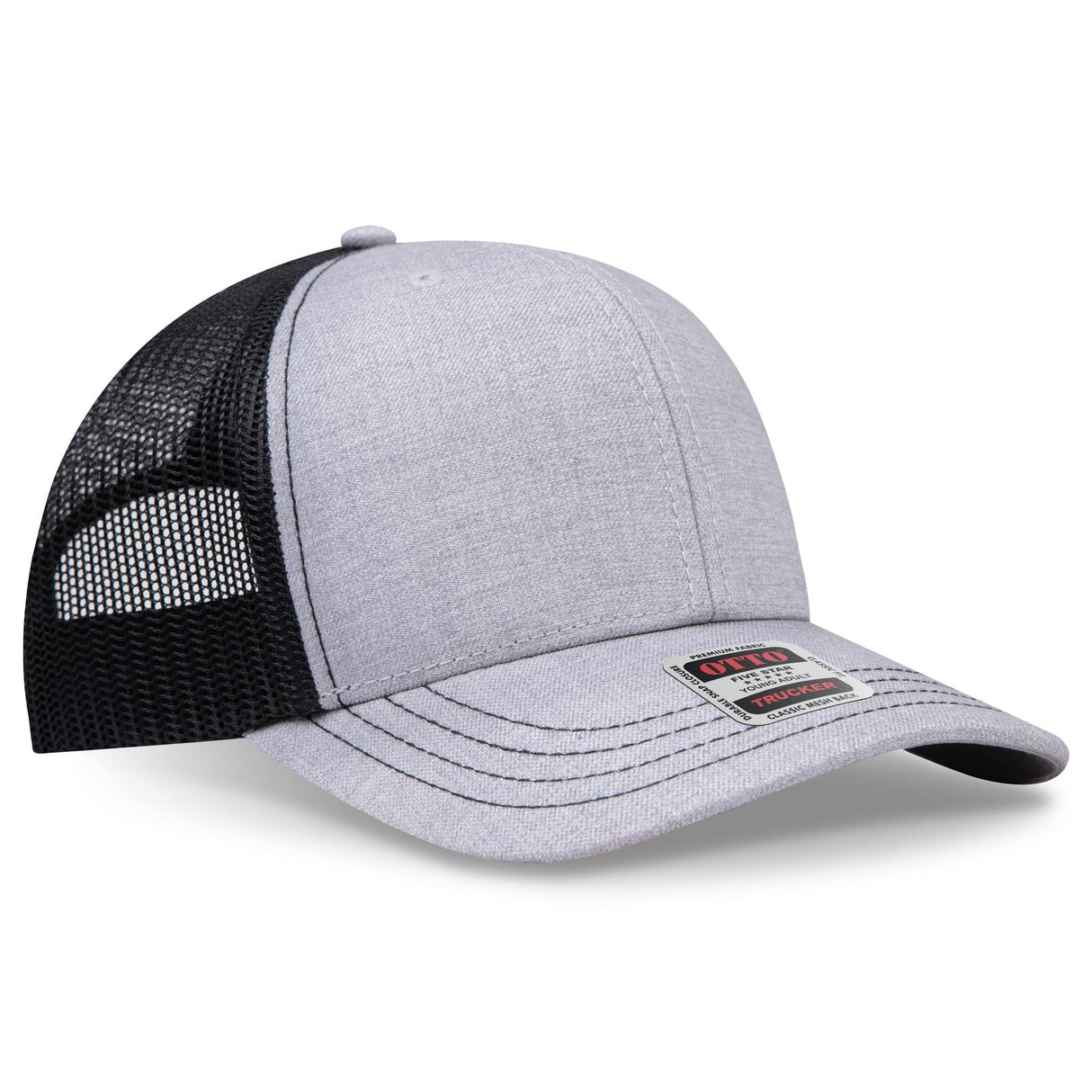 OTTO CAP 6 Panel Mid Profile Mesh Back Trucker Hat OTTO 112-1