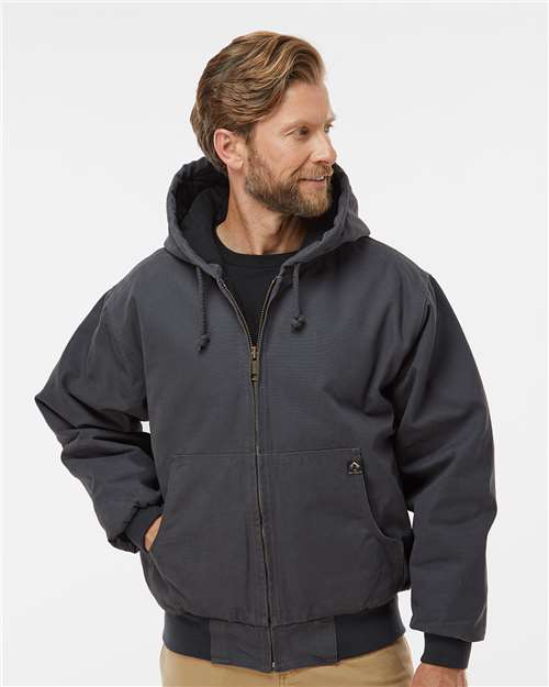 DRI DUCK Men's Tall Cheyenne Boulder Cloth™ Hooded Jacket with Tricot Quilt Lining - DRI DUCK 5020T Charcoal LT Jackets