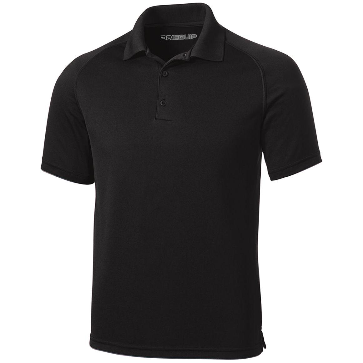 DRIEQUIP Dry Zone Raglan Polo X - Small Black Polos/Knits