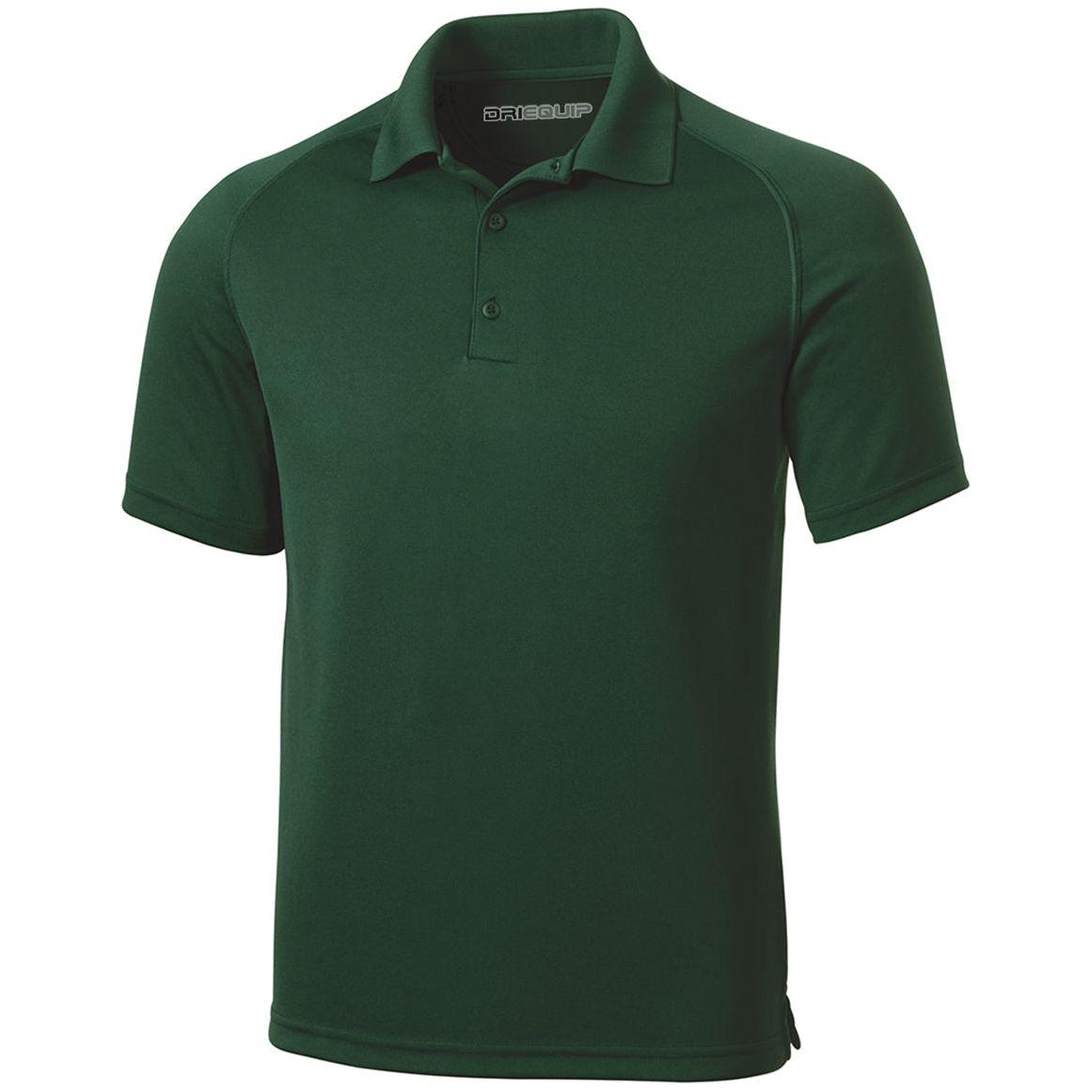 DRIEQUIP Dry Zone Raglan Polo X - Small Forest Green Polos/Knits
